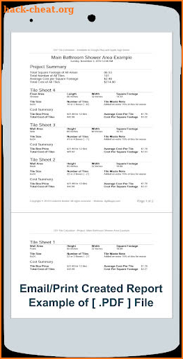 DIY Tile Calculator - Split Floor & Wall Tile Area screenshot