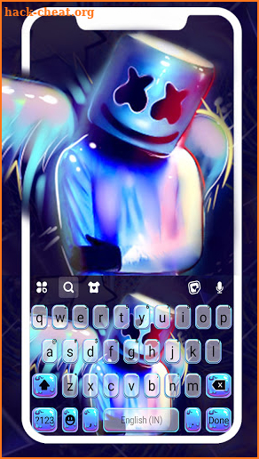 DJ Neon Music Keyboard Background screenshot