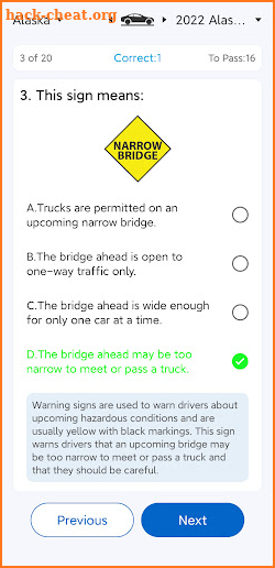 DMV Permit Practice Test screenshot