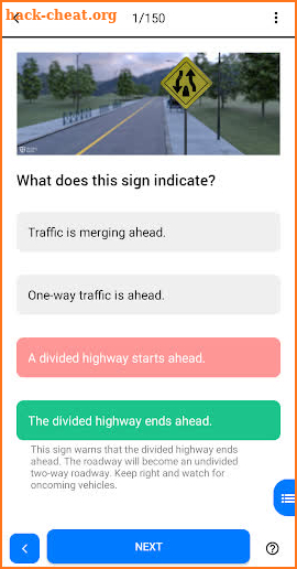 DMV Practice Test screenshot