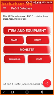 DnD 5e Database screenshot