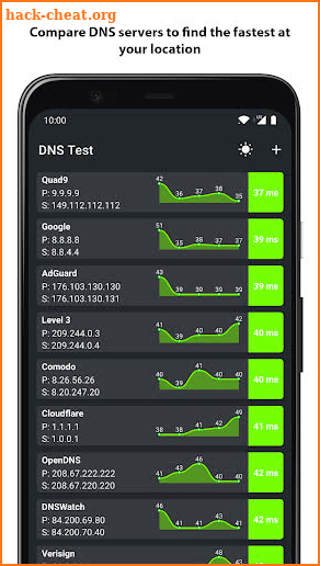 DNS Speed Test  - find the best DNS server screenshot