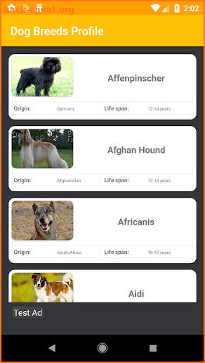 Dog Breeds Profile screenshot