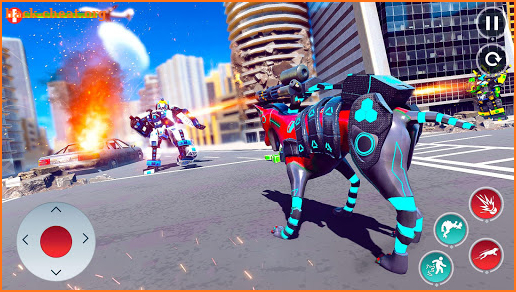 Dog Robot Transforming: robot shooting games screenshot