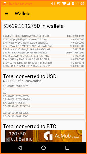 Dogecoin Wallet Monitor screenshot