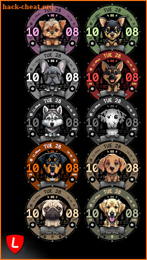 Dog's Club Watch Face 088 screenshot