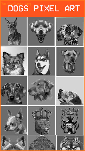 Dogs Pixel Coloring Number Art screenshot