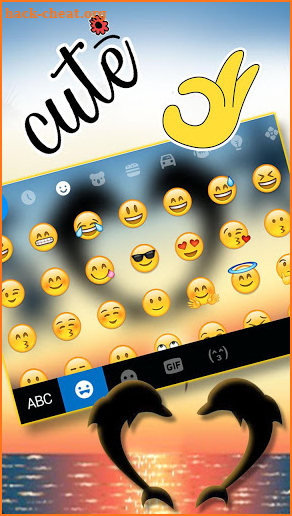 Dolphin Love Keyboard Theme screenshot