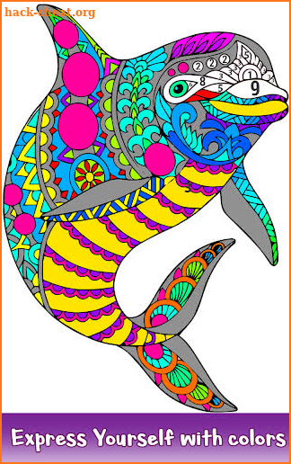 Dolphins Color by Number - Water Animals Coloring screenshot