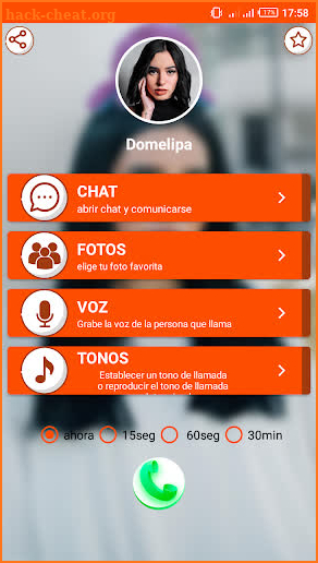 Domelipa llamada falsa screenshot