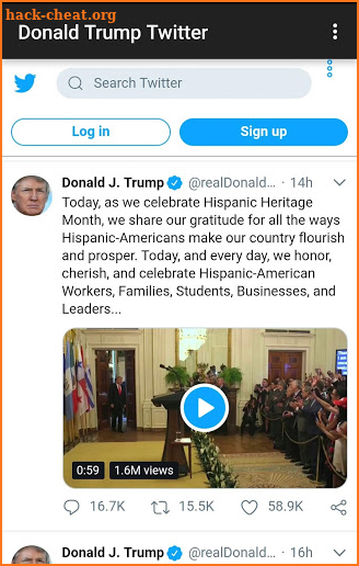 Donald Trump Twitter screenshot