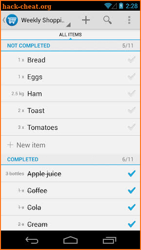 dont-forget.it Shopping List screenshot