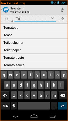 dont-forget.it Shopping List screenshot