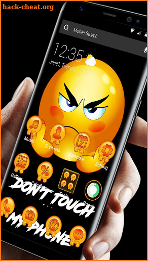 Don't Touch My Phone Emoji APUS Launcher Theme screenshot