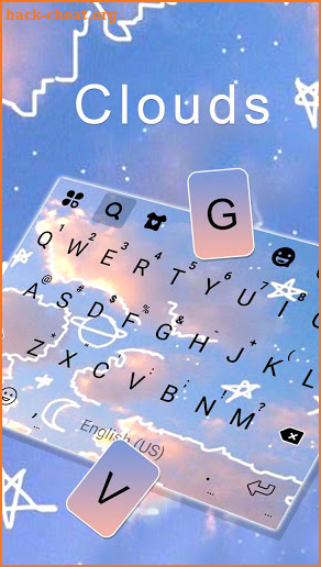 Doodle Blue Sky Keyboard Theme screenshot