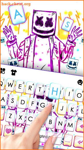 Doodle Cool Dj Keyboard Theme screenshot