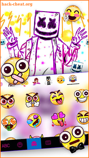 Doodle Cool Dj Keyboard Theme screenshot