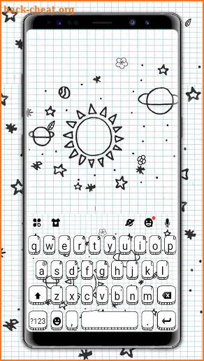 Doodle Sms Keyboard Theme screenshot