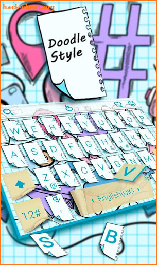 Doodle Style Keyboard Theme screenshot