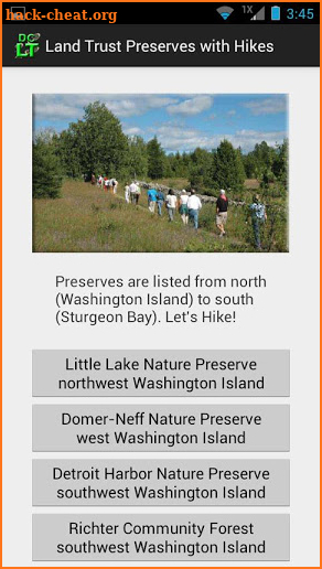 Door County Land Trust Hikes screenshot