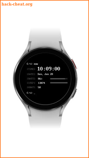 DOS Style Watch face screenshot