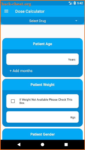 Dose Calculator screenshot