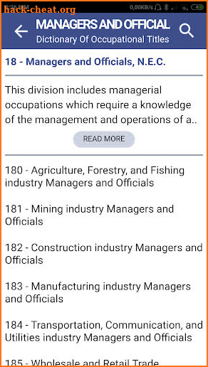 DOT - Dictionary Of Occupational Titles screenshot