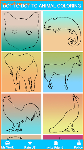 Dot To Dot To Animal Colouring screenshot