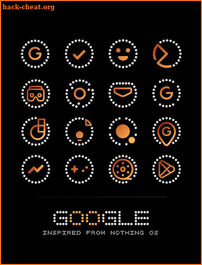 DOTICON ORANGE - NOTHING ICONS screenshot