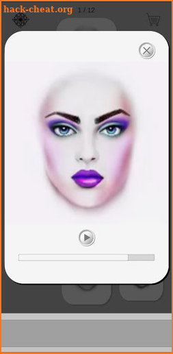 Download and color: Grayscale MakeUp Face Charts screenshot