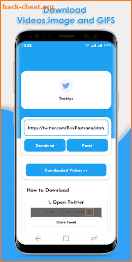 Download Twitter Video - twitter video downloading screenshot