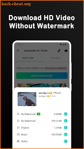 Downloader for TikTok -no Logo screenshot