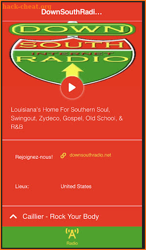 DownSouthRadio.net screenshot