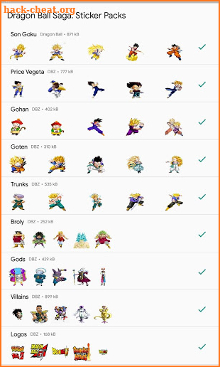 DragonBall Sticker WaStickerApps screenshot