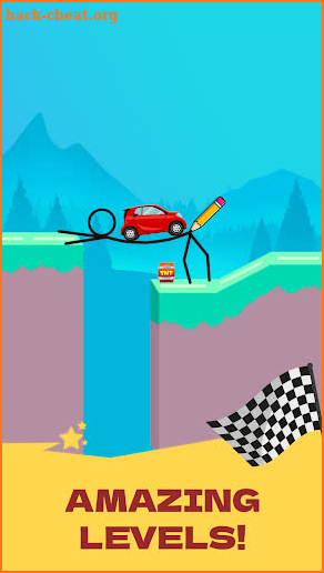 Draw 2 Bridge: Draw Save Car screenshot