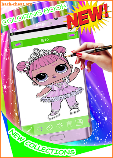 Draw & coloring free baby 3D magic Dolls Surprise screenshot