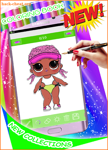 Draw & coloring free baby 3D magic Dolls Surprise screenshot