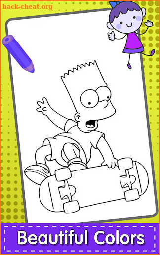 Draw Coloring For The Simpson Book screenshot