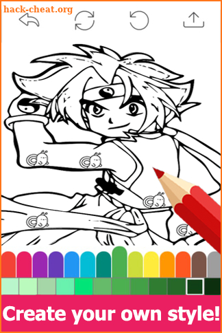 Draw colouring pages for Beyblade by Fans screenshot