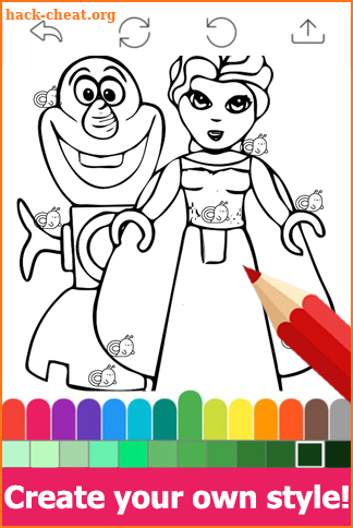 Draw colouring pages for Lego Friends by Fans screenshot