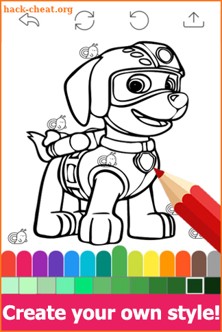 Draw colouring pages for Paw for Patrol by Fans screenshot