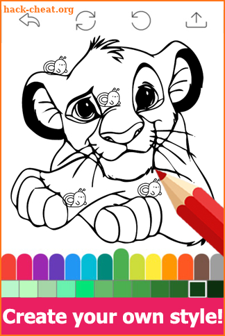 Draw colouring pages for The King Lion by Fans screenshot