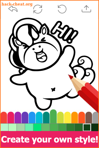 Draw colouring pages for Unicorn screenshot