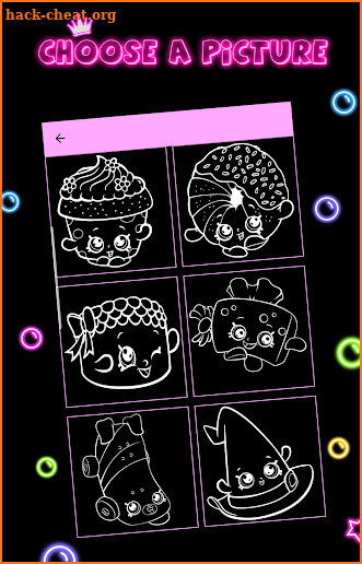 Draw Glow Shopkins screenshot