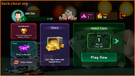 Draw Poker Online screenshot