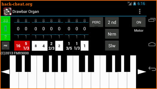 Drawbar Organ screenshot