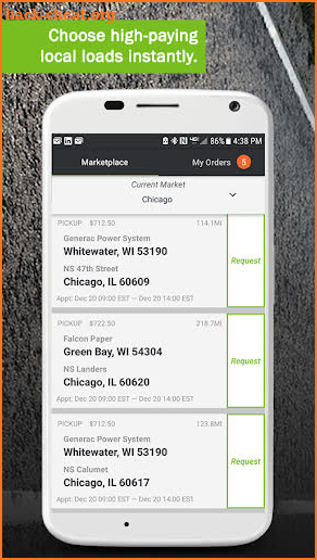 DrayNow Load Board screenshot