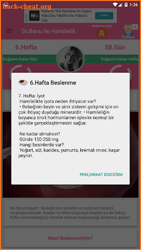 Dr.Banu ile Hamilelik Takibi Soru Cevap uygulaması screenshot