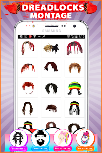 Dreadlocks Hair Photo Montage screenshot