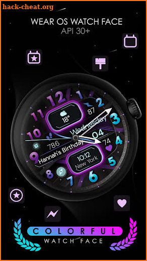 Dream 134 Colorful watch face screenshot